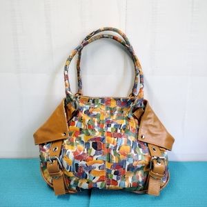 iSkin Shoulder Bag Camel Tan   zipper closure Cow leather